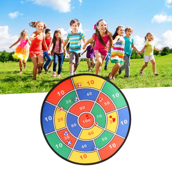 Dartbrettleke Stor størrelse Rike farger Treningskoordinasjonsferdigheter Dartbrettspillsett for barn med 8 Sticky Balls 6 Dart