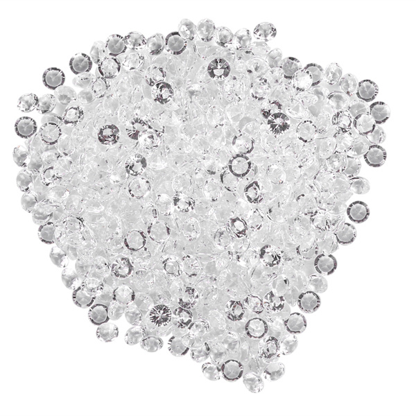 Snygga DIY-dekorationer för bröllop: 1000 transparenta akryl-pärlor (8 mm) för eleganta tillbehör