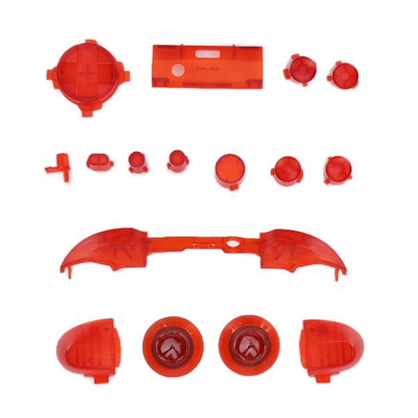 Full Buttons Mod Kits Trigger Full Trigger Modulset för XBOX Series X för XBOX Series S-kontroll Transparent Röd