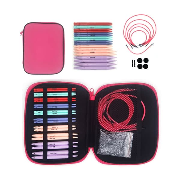 【bt02】10 par ABS utskiftbare rundpinner med etui 3,75mm-10mm
