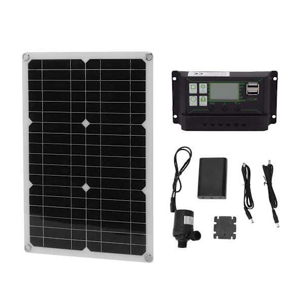 Solcellsvattenpumpssats Monokristallin 20W 18V Hög Flödeshastighet Hög Effektivitet Miljöskydd för Trädgårdsdammar