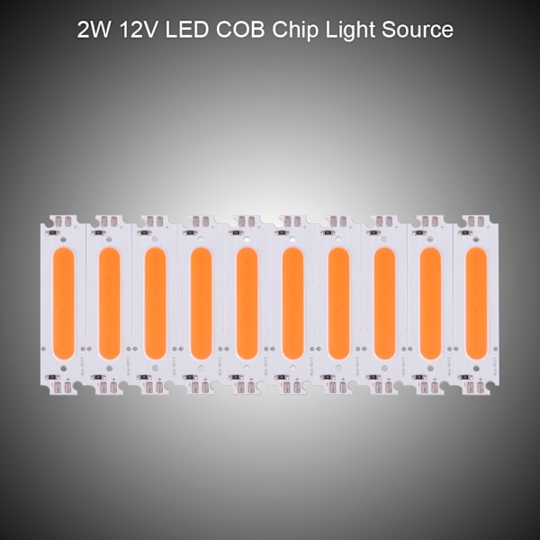 10 kpl 12V 2W COB LED-siruja DIY-lamppuihin ja auton valaistukseen (Punainen)
