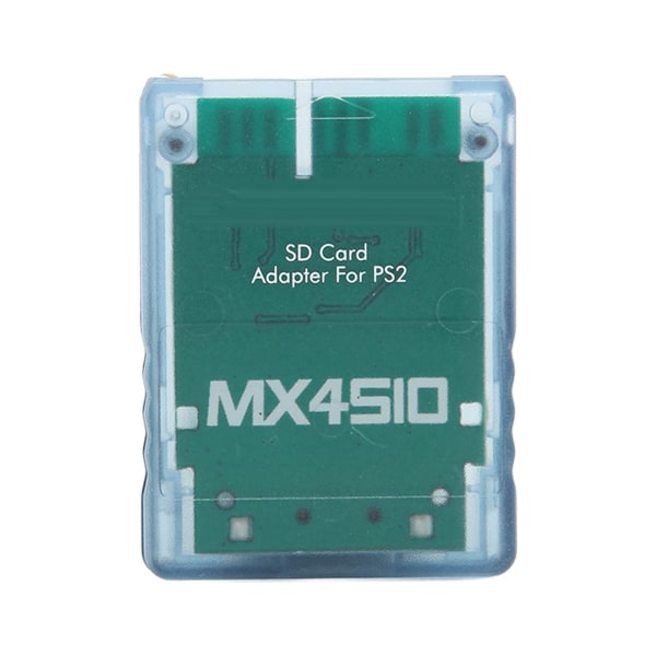 MX4SIO SIO2SD Minnekortadapter Håndlaget Stabil Erstatning Minnekortadapter for PS2 Transparent Blå