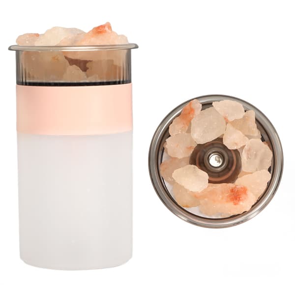 Stenluftfuktare med färgglada LED-lampor 250 ml fin dimdiffusor för sovrum rosa 5V 1A USB Plug and Play