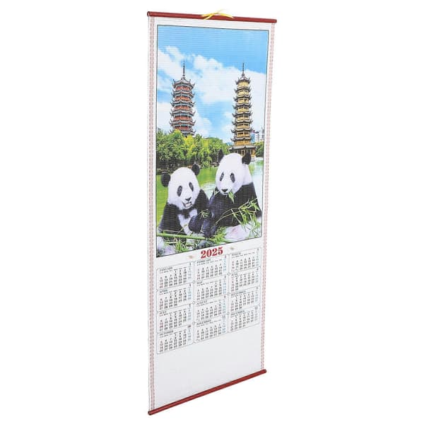 Traditionell engelsk månadshängande kalenderrullkalender Ormens år väggkalender