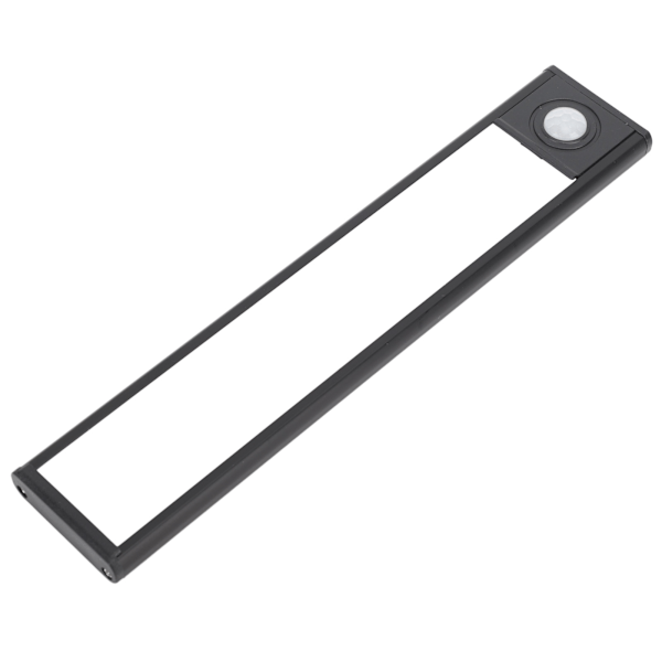 Ultratunn Uppladdningsbar LED-Rörelsedetektor Ljusremsa - 20cm Magnetisk Smart Belysning för Vin- & Skoskåp - Svart