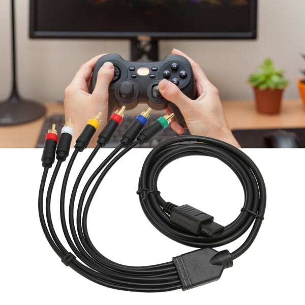 RGB RGBS Multifunktionell Kompositkabel Hög Flexibilitet Mjuk Stabil Komponent AV-kabel med 4 BNC-huvuden