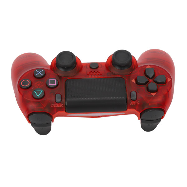 Fjernbetjening Joystick Gamepad Følsomme Knapper Ægte Vibration Forhindrer Glidning Trådløs Spilkonsol til Computer Telefoner Transparent Rød