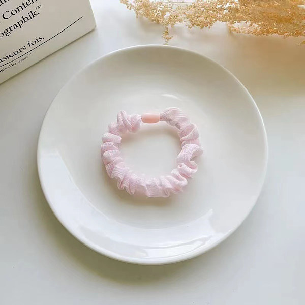 Chiffon-kuminauha - Pehmeä, söpö ja tyylikäs asuste päivittäiseen käyttöön työssä tai koulussa (Vaaleanpunainen)