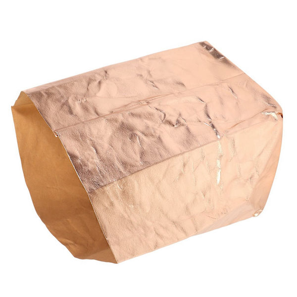 Kraftpapperspåse för plantering, tvättbar, återanvändbar, för trädgård, balkong, roséguld 20x20cm