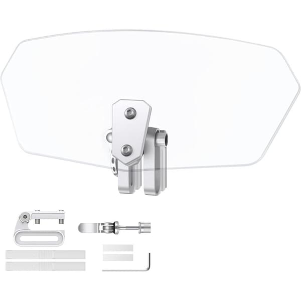 【bt02】Motorcycle Windshield Adjustable Clip-On Windscreen Spoiler Wind Deflector for Motorcycle - Transparent
