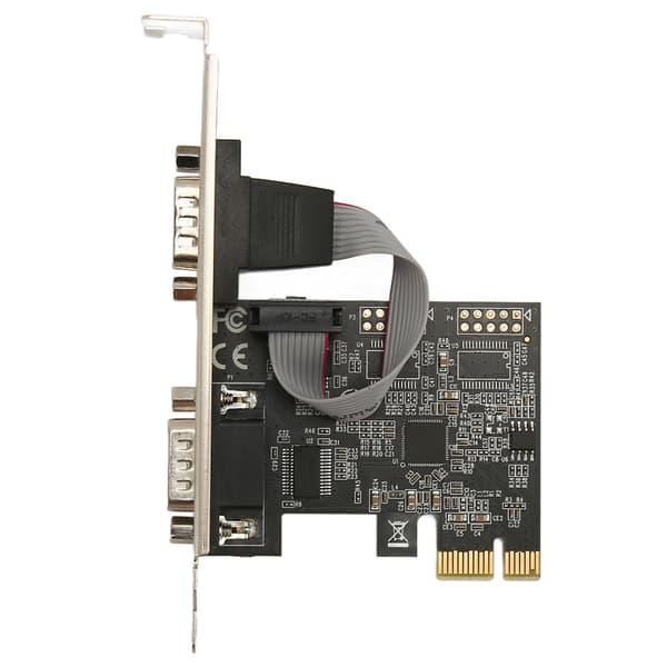 2 Port PCIe RS232 DB9 Serielt Kort for Windows Linux