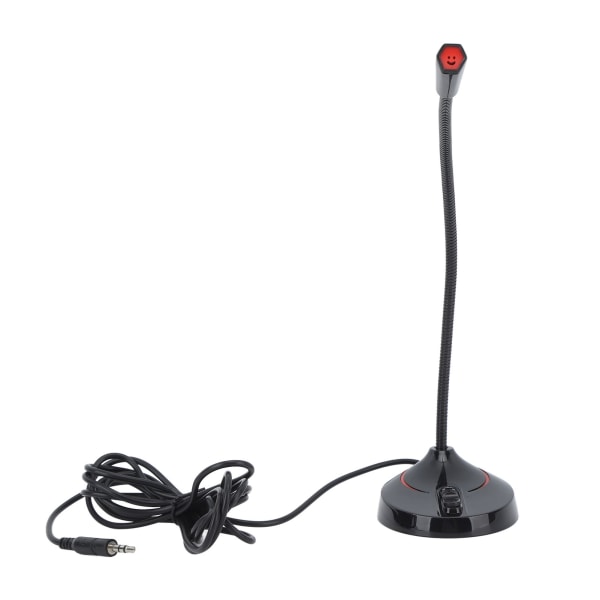 Svanehals Trådløs Mikrofon Svart 360 Grader Opptak Desktop Svanehals Mikrofon for Karaoke Konferanse Opptak 3.5mm
