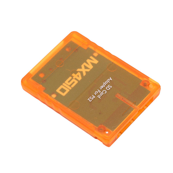Lagringskort Adapter Transparent Plug and Play Profesjonell Spillkonsoll Minne Kortleser for PS2 Orange