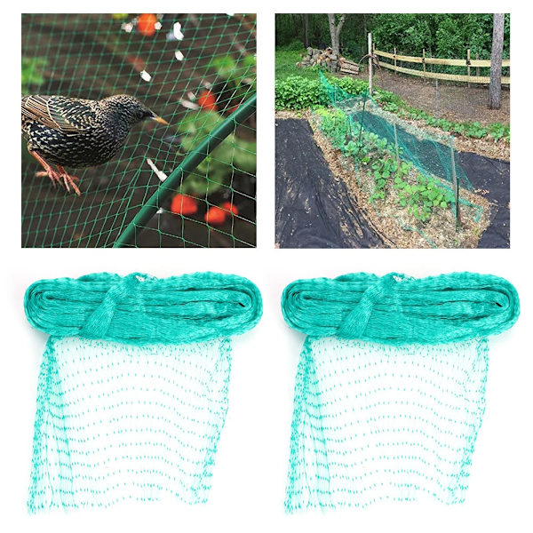 2 stk. Have Net til Beskyttelse af Planter, Frugt og Grøntsager mod Fugle og Insekter - 2x10m