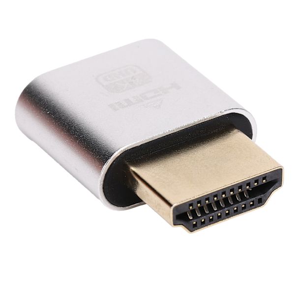 HDMI Dummy Plug Hot Swappable 4K Display Emulator Silver