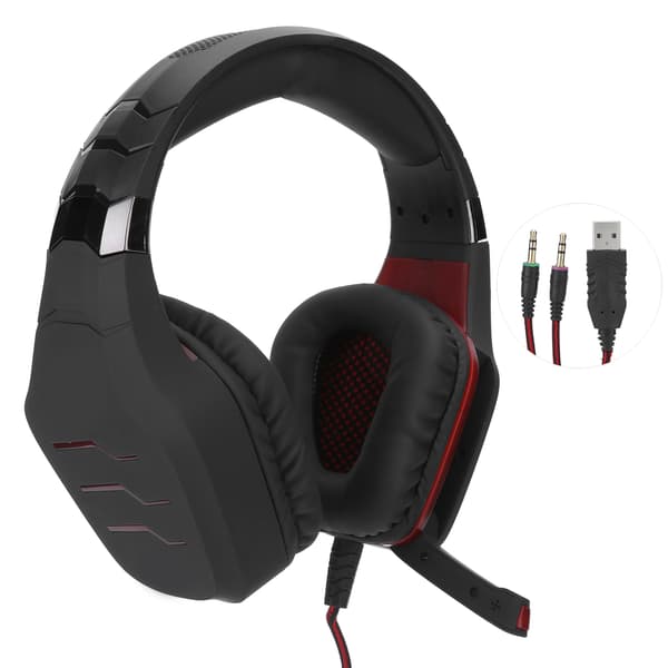 GT85 LED Gaming Headset 3.5mm Kablet Headset med Mikrofon til Computer Mobiltelefon USB