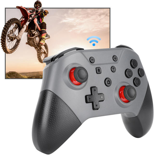 Langaton Bluetooth-pelikontroller peliohjain NFC 3D-ohjaimilla Nintendo Switchille ProCold Gray