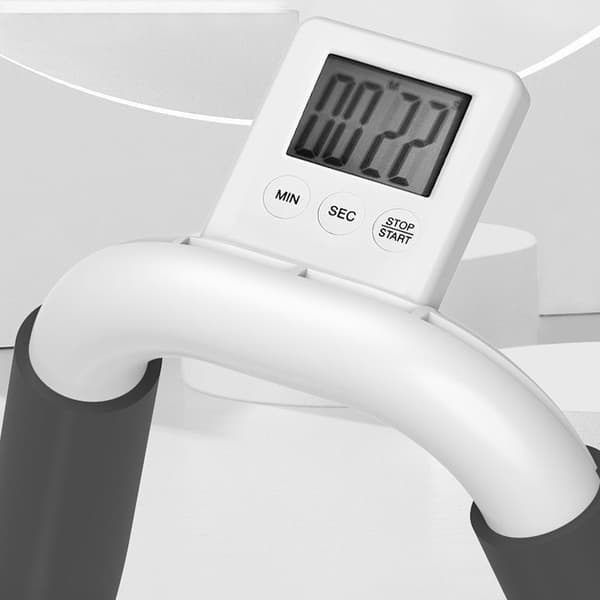 Bärbar Multifunktionell Planktränare Push Up Board med Timer Träningsutrustning Kärnstyrka Builder Vit
