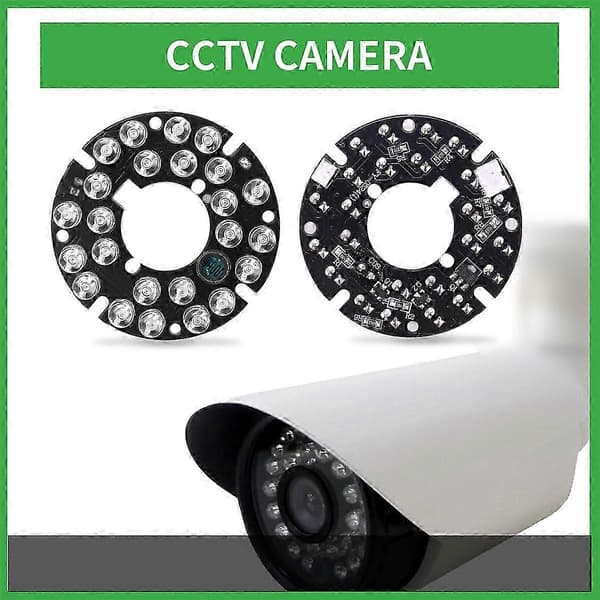 CCTV-kamera 10Mil 90 astetta punainen 5mm 24 LED-lamppu IR infrapunalamppulevy