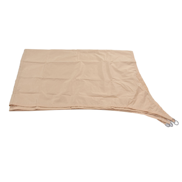 Solskydd 2x3m Fyrsidig Beige Slitstark Hållbar Polyester Vattentät Brett Användbar Bärbar Lätt Solsegel