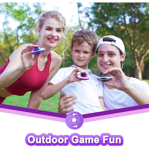 Fidget Flying Spinner with Lights,Hand Operated Mini Drones for Kids, UFO Magic Ball Indoor Outdoor Game Fun Things Yard Toys,Cool Stuff Gadgets Chris