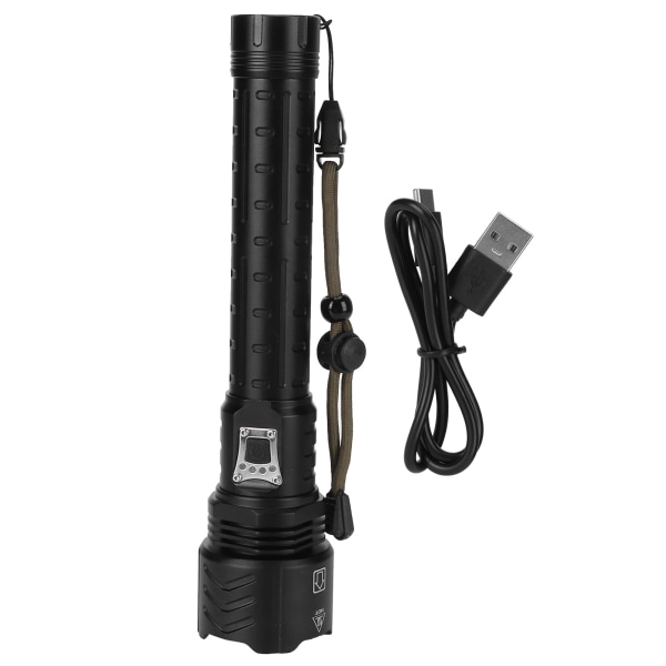 XHP90 Vattentät USB Laddningsbar Teleskopisk Zoom Ficklampa för Utomhusäventyr
