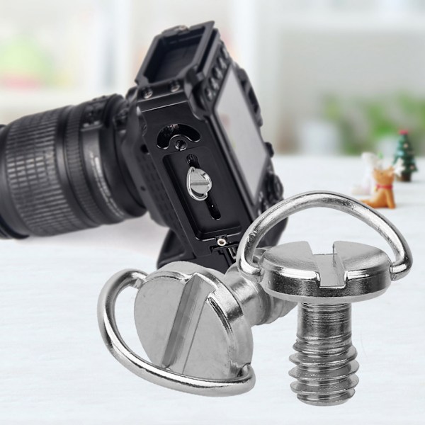 5 st 1/4\" Kameraskruvar för Snabbkopplingsplatta - Vikbar C-Ring Adapter för Stativ & Monopod