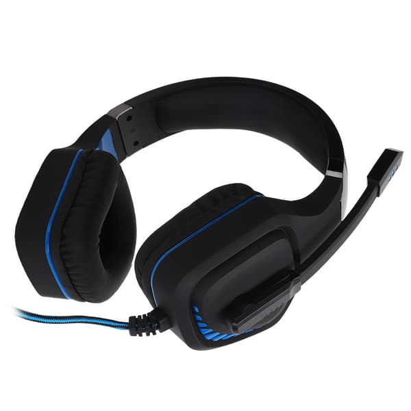 Gaming Headset Ledningsført med LED-lys Mikrofon til PC Bærbar Computer