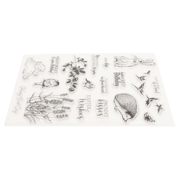 Sett med 4 klare TPR-stempel for DIY-preging og scrapbooking-prosjekter
