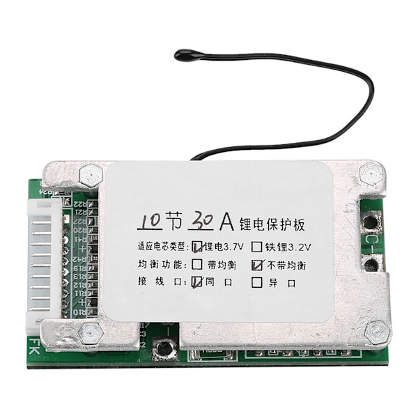 36V 30A Litiumbatterihanteringssystem (BMS) Skyddskort för 10S 3.7V Li-ion-celler