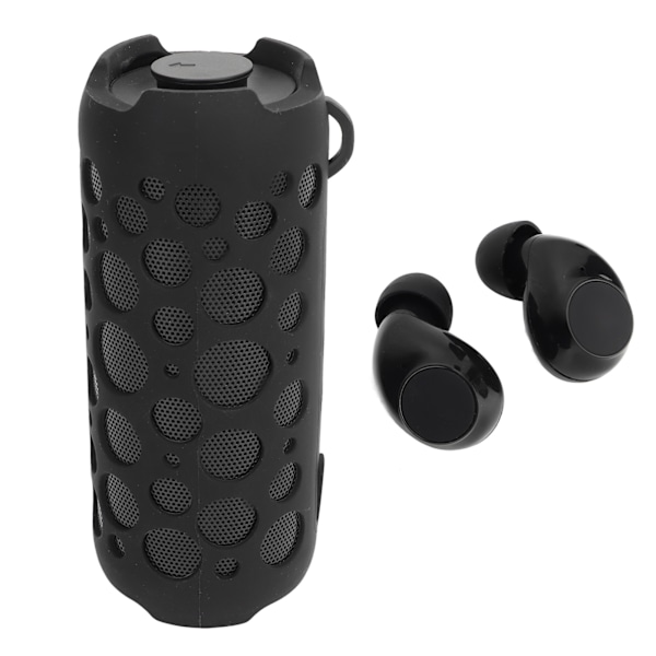 Portabel Bluetooth-högtalare med RGB-effekt, dynamiskt stereoljud, 2-i-1 liten högtalare med trådlösa hörlurar för utomhusresor