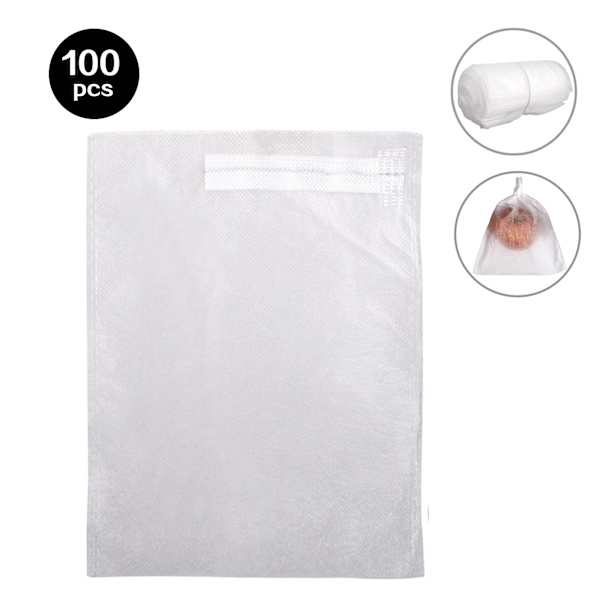 (100 stk. hvid/båndtype specifikationer: 240mm*360mm) Frugtpose/beskyttelsespose materiale: non-woven stof
