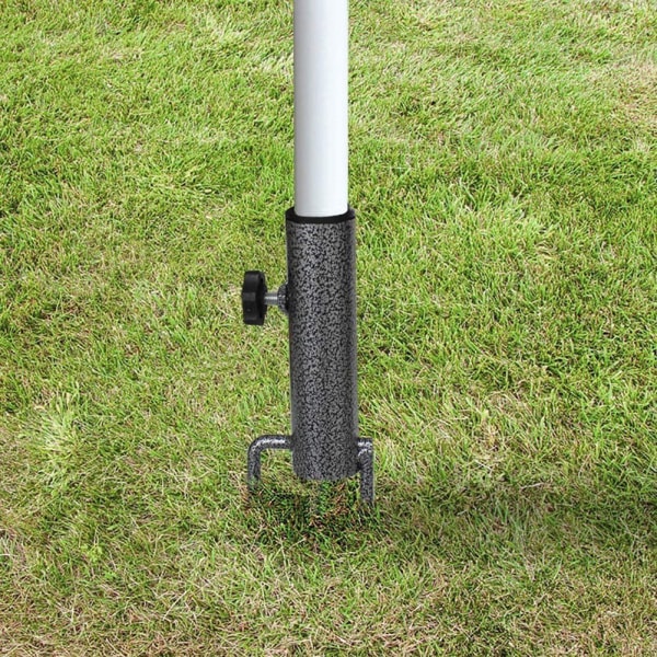 Solskærmsfod til jordmontering, velegnet til udendørs fiskestole med en diameter på 22-32 mm. Solskærmsfodens base er 32 cm.