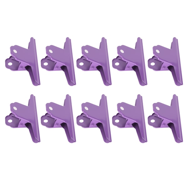 10 stk. Metal Binder Clips, Multifunktionel Elektroplateret Rustfri Store Papirklemmer til Kontor Skole - Lilla