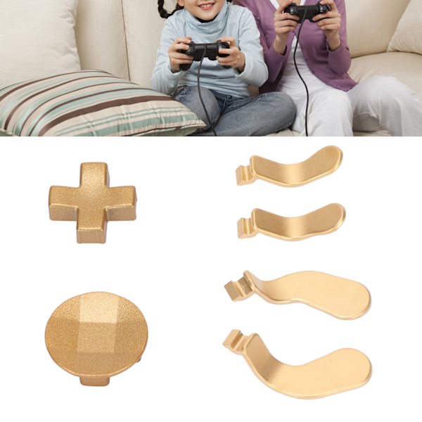 4 st Trigger-paddlar och 2 utbytbara D-pads i rostfritt stål Ersättningsdelar för Xbox One Elite Series 2