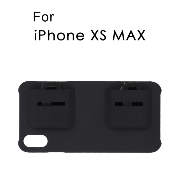2-i-1 bærbar integrert mobiltelefonveske Shell Game Handle-knapp for iPhone XS MAX