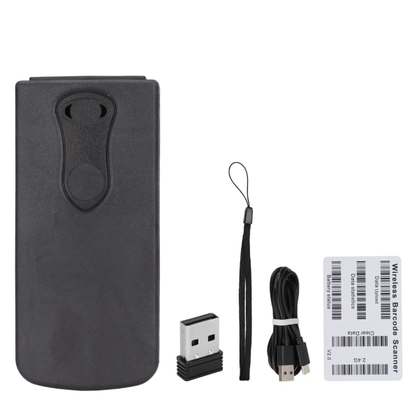 Trådlös streckkodsläsare 2D Mini Handhållen Bärbar 2.4G Bluetooth QR-kodsläsare för Android