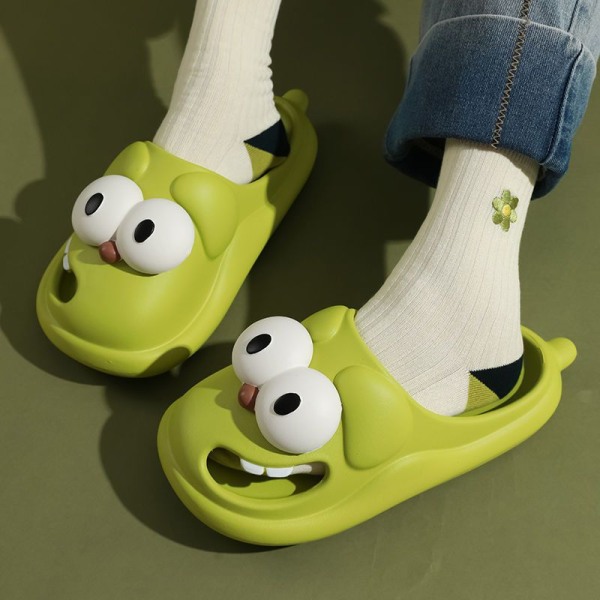 2 kpl 3D-kengät sandaalikoristeet (isot hauskat silmät), kenkäkorut, söpöt kenkäkoristeet puukengät Kengät Sandaali rannekoru DIY