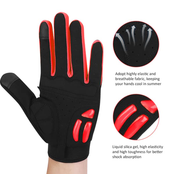 Åndbare Unisex Cykelhandsker med Touch Screen Nylon til Mountainbiking