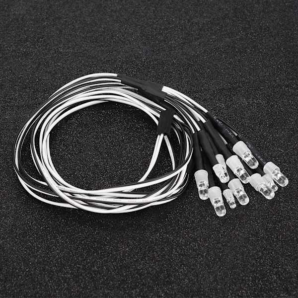 12 kpl 5 mm/3 mm etu- ja takavalot LED-valot RC-mallin drift-auton lisävaruste