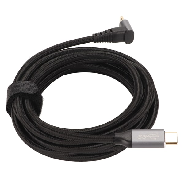 90 graders USB C-kabel 4K 60Hz Støtter PD100W Type C 3.1 Gen2 Fullfunksjons USB C-hurtigladeledning for dampdekk 300cm/118.1in