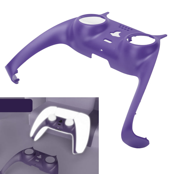 Spillkontrollhåndtak Dekorativ Stripe Gamepad Grip Utskifting DIY Skalldeksel for PS5 Lilla