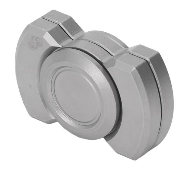 Fidget Slider Leketøy Bærbart Lett Ergonomisk Multifunksjonelt Robust Stresslindrende Slider for Voksne ADHD ADD Sølv