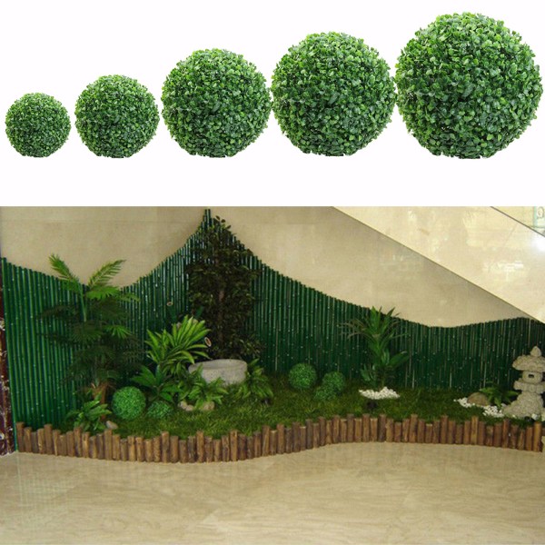 Grøn Plastik Plante Bold Dekoration Hjem Udendørs Bryllup Fest Dekoration Planter Græs Bold