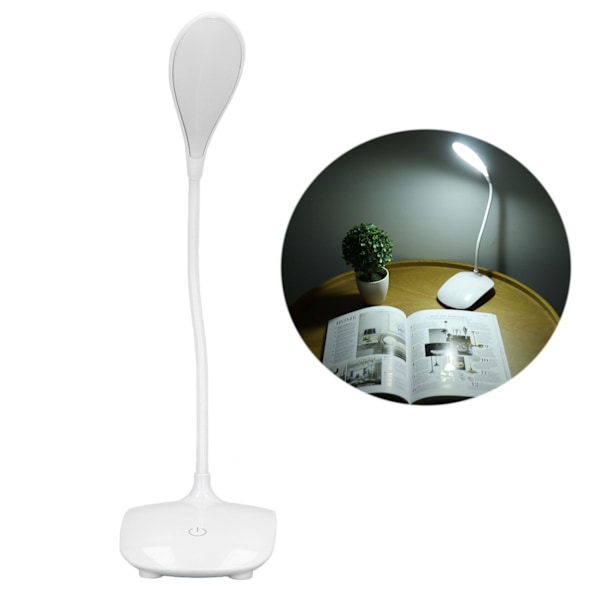 LED-skrivbordslampa med touchkontroll, USB-uppladdningsbar, 3 ljuslägen & justerbar vinkel - Perfekt för barn, studenter, sovsalar och sovrum