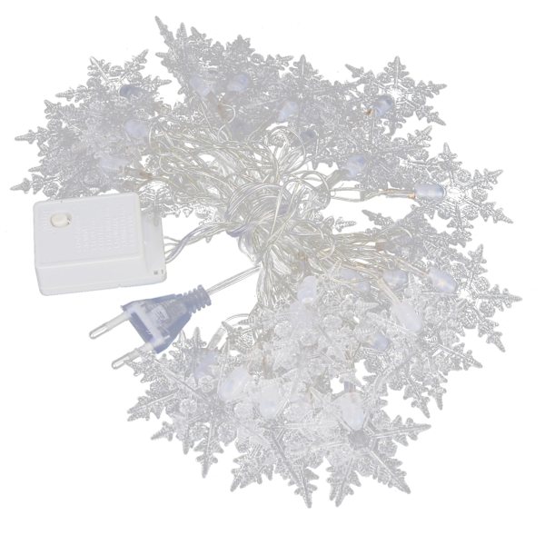 40 LED Snöflingeljussträng - Plug-in Utomhus Juldekoration för Uteplatser & Trädgårdar - EU 220V