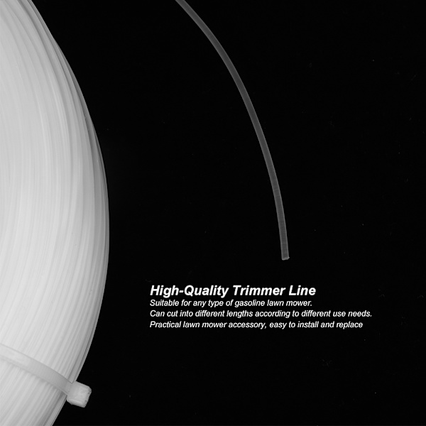 1,6 mm x 175 m Universal Rund Formet Hvit Hageklipper Trimmer Line Klippetau Tilbehør
