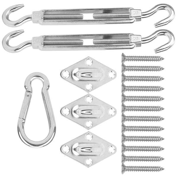 Rustfrit stål hardware kit rombe krog fjeder spænde skygge sejl tilbehør