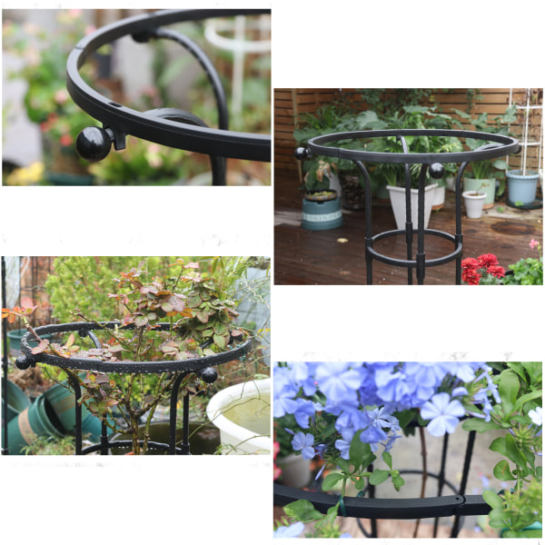 Enkel cirkel paraplyblomställning - svart, höjd 65CM, cirkeldiameter 20CM
